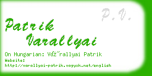 patrik varallyai business card